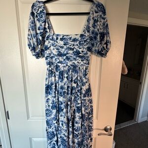 Abercrombie & Fitch Blue Floral Maxi Dress